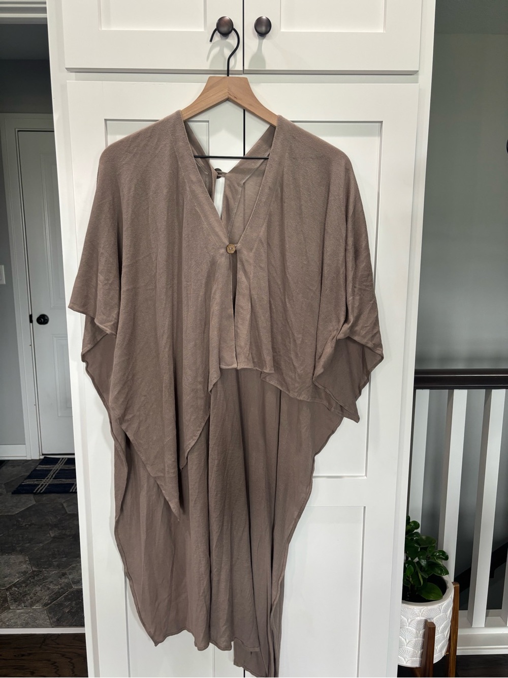 ⚡️Maggie’s Organics Light Taupe Wrap-Style Cardigan